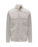 K-WAY men's jacket K5138MW UMBERT STRETCH 2LAYERS Beige windproof breathable shirt collar pockets