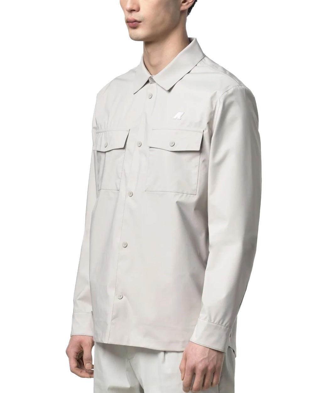K-WAY Giubbino K-WAY uomo K5138MW UMBERT STRETCH 2LAYERS Beige antivento traspirante colletto camicia tasche<BR/> K5138MW 634 