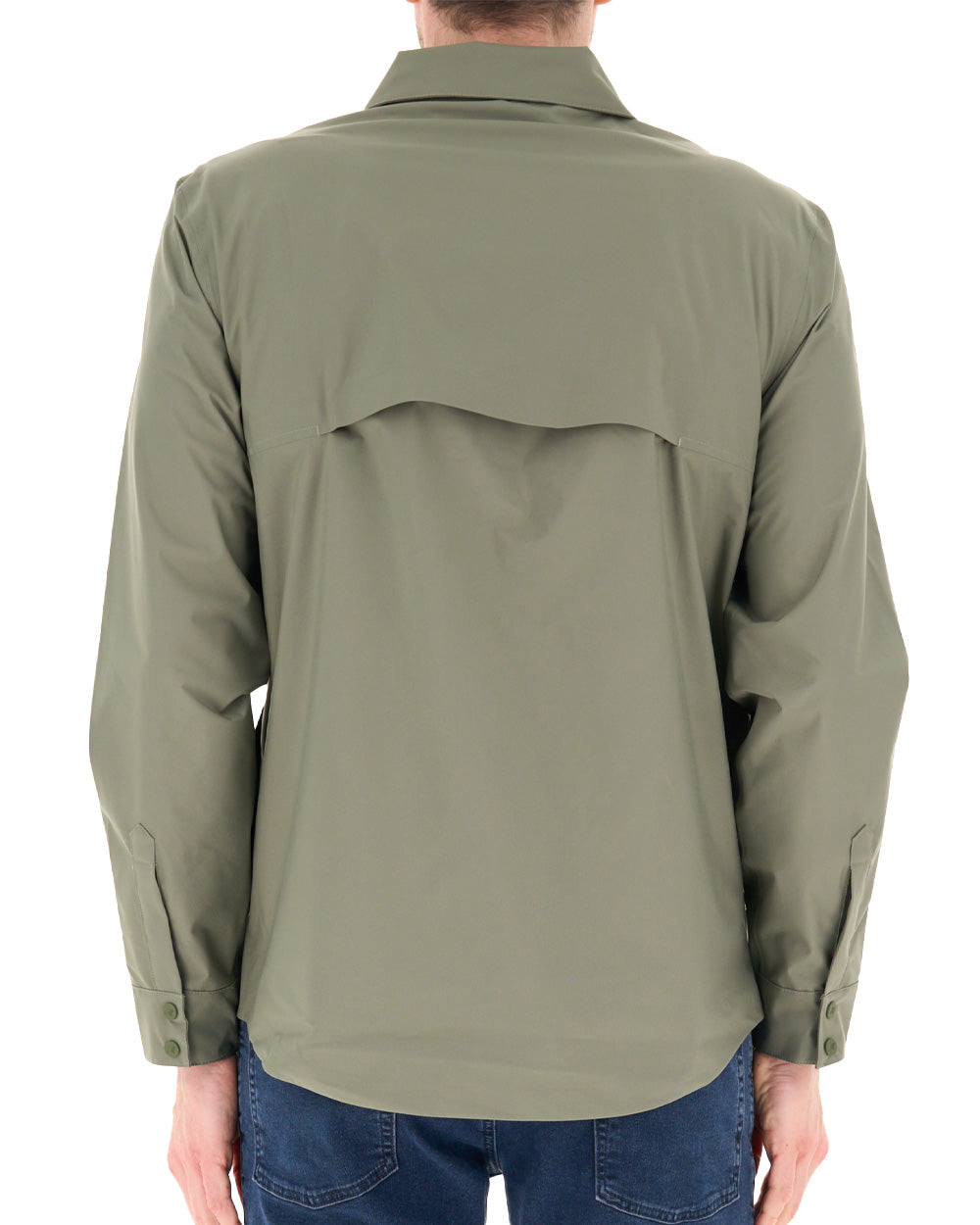 K-WAY Giubbino K-WAY uomo K5138MW UMBERT STRETCH 2LAYERS Verde antivento traspirante colletto camicia tasche<BR/> K5138MW V15 