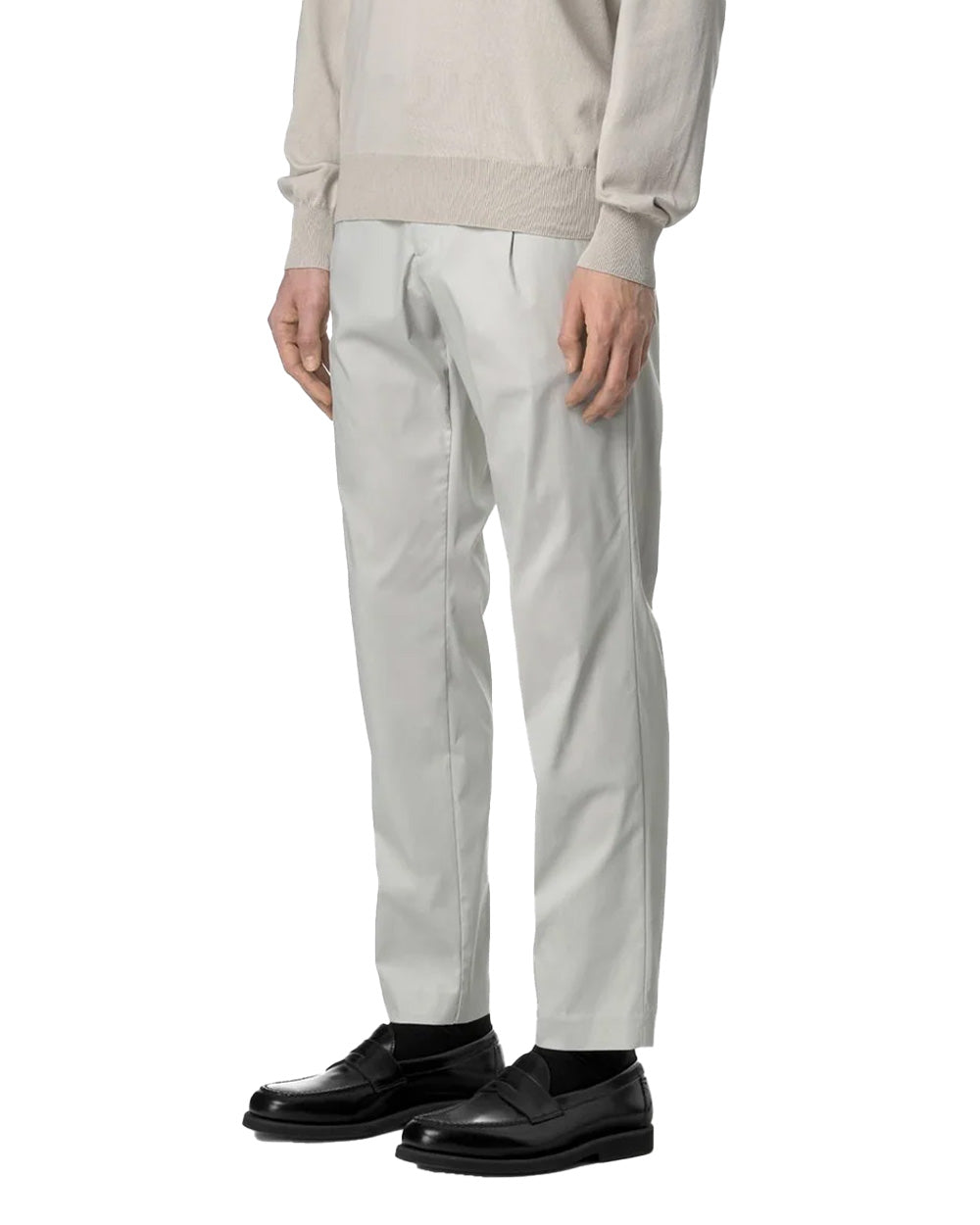 K-WAY Pantalone K-WAY uomo K61368W AILTON TWILL TECH Bianco cotone chino gabardine tasche K61368W 634 