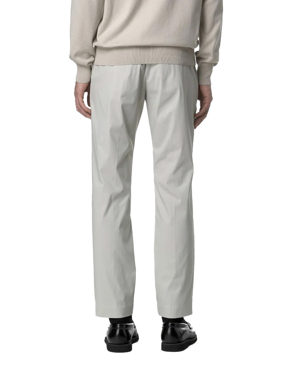 K-WAY Pantalone K-WAY uomo K61368W AILTON TWILL TECH Bianco cotone chino gabardine tasche K61368W 634 