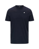 T-shirt K-WAY uomo K7125UW ODOM JERSEY SLIM Blu logo silicone maniche corte cotone