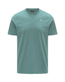 Men's K-WAY T-shirt K7125UW ODOM JERSEY SLIM Mint silicone logo short sleeves cotton
