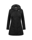 Giubbino K-WAY donna K7127JW MATHY BONDED JERSEY Nero chiusura zip tasche fitting slim logo