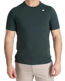 T-shirt K-WAY uomo K71349W ADAME LIGHT STRETCH JERSEY Verde fitting slim logo cotone
