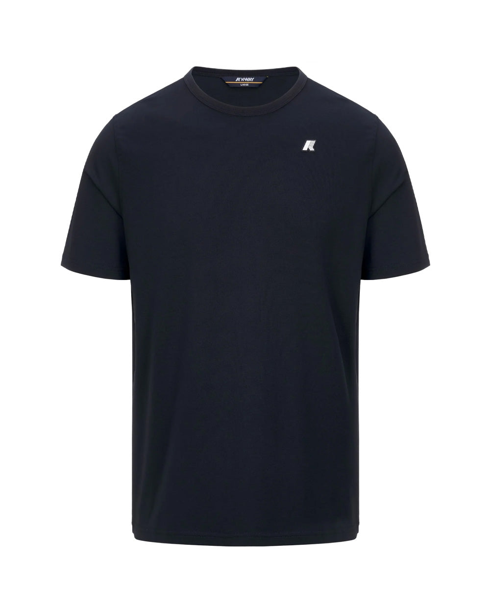 K-WAY T-shirt K-WAY uomo K71349W ADAME LIGHT STRETCH JERSEY Blu fitting slim logo cotone K71349W K89 