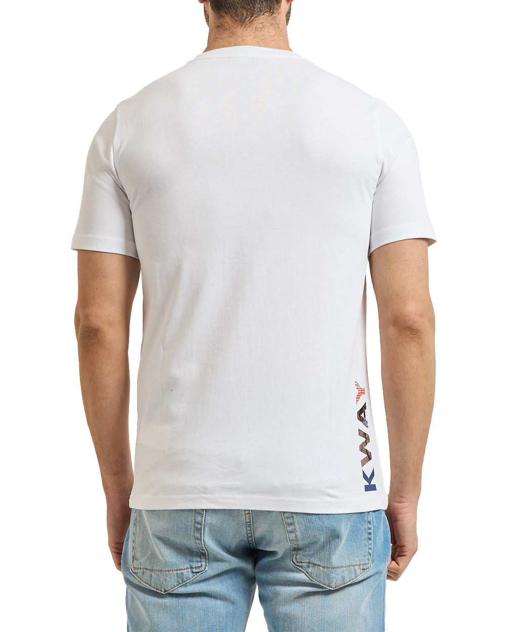 K-WAY T-shirt K-WAY uomo K71354W ODOM SLIM JERSEY KWAY LETTERING Bianca jersey cotone girocollo slim K71354W 001 