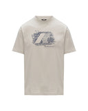 T-shirt K-WAY uomo K71357W SOLO JERSEY HISTORY Beige girocollo slim grafica