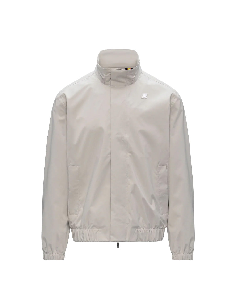 K-WAY Giubbino K-WAY uomo K71519W AURENE STRETCH 2L Beige impermeabile collo alto cappuccio due tasche K71519W 634 