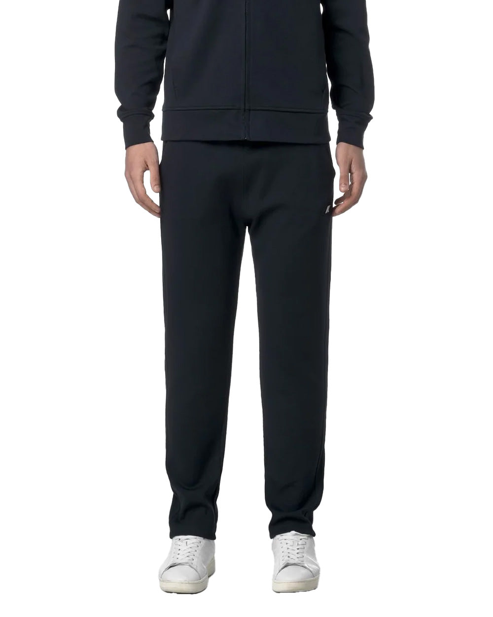 K-WAY Pantalone K-WAY uomo K8132QW ITON INTERLOCK Blu bordo vita elastico coulisse tasche fitting regolare K8132QW K89 