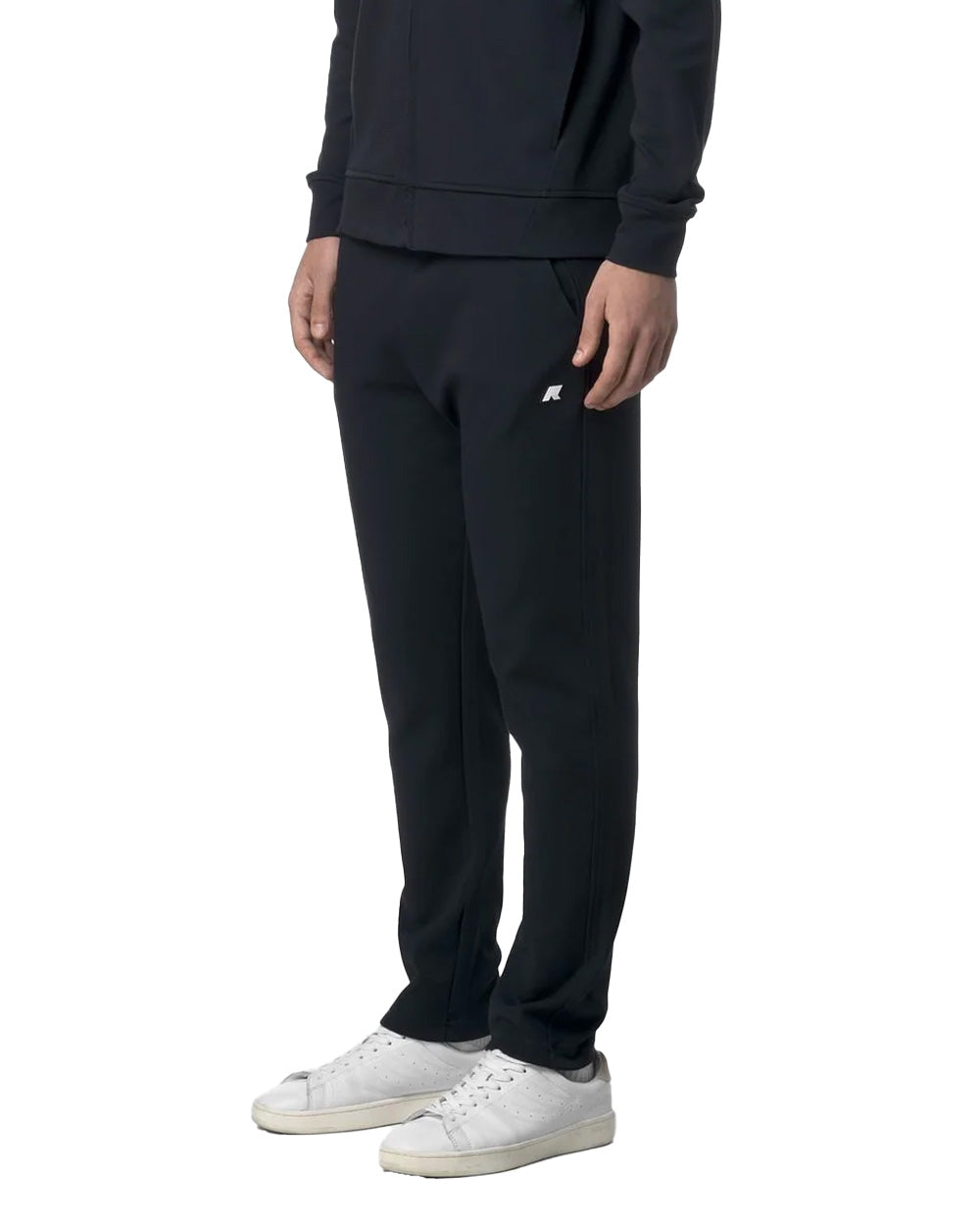K-WAY Pantalone K-WAY uomo K8132QW ITON INTERLOCK Blu bordo vita elastico coulisse tasche fitting regolare K8132QW K89 