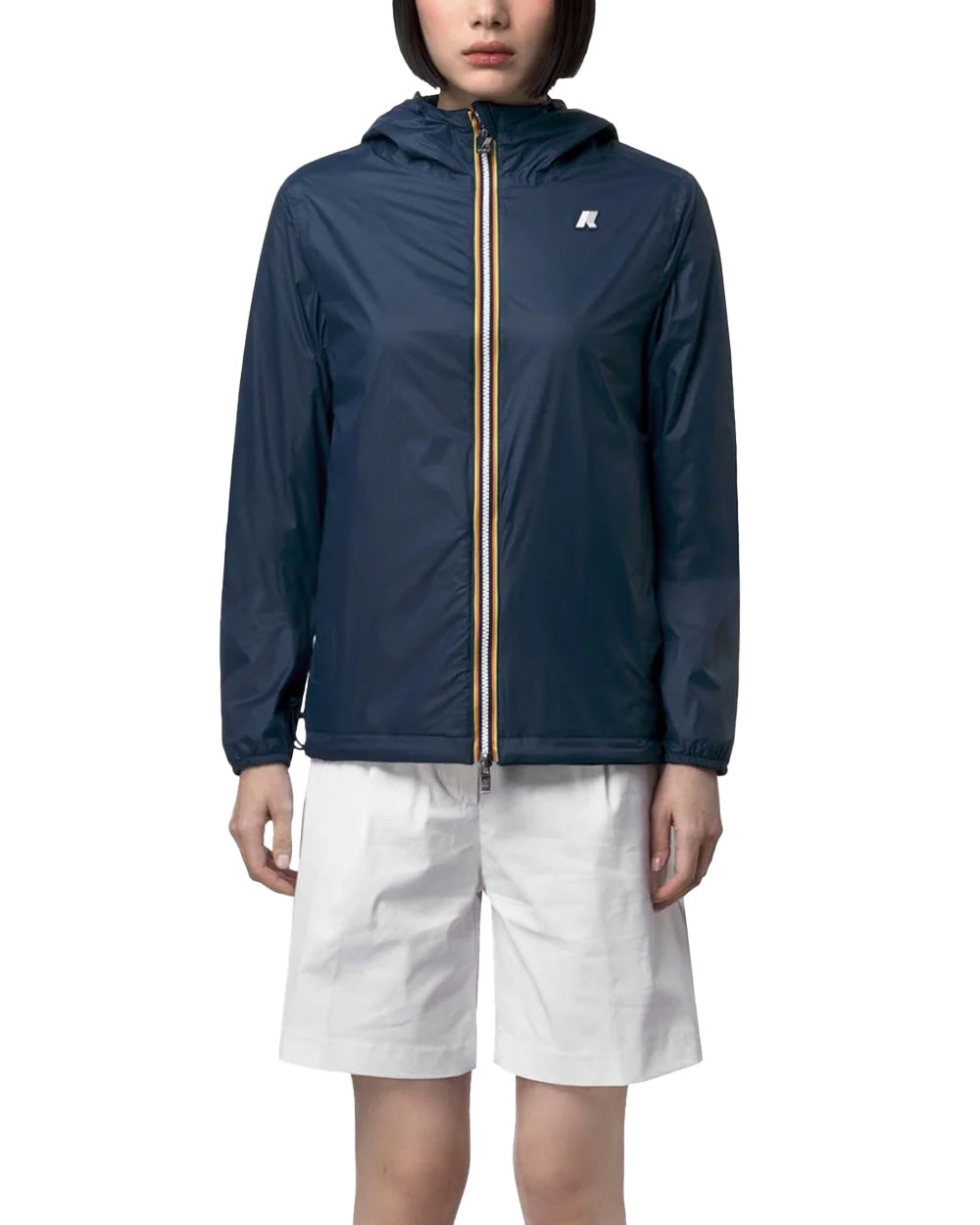 K-WAY Giubbino K-WAY unisex K8134TW JAKE REVERSIBLE INTERLOCK Blu Blu chiaro reversibile cappuccio zip tasca slim K8134TW C04 