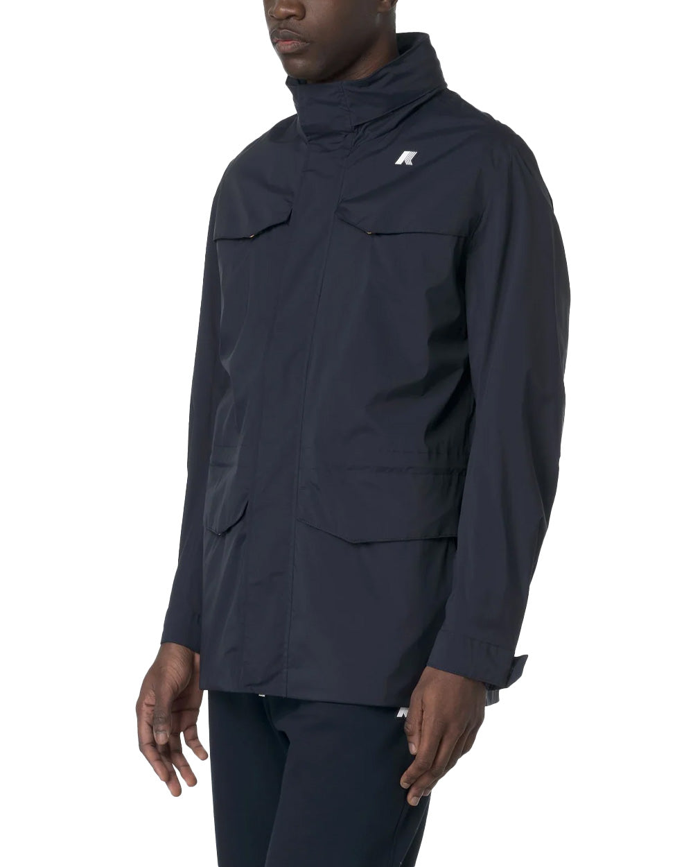 K-WAY Giubbino K-WAY uomo K8135HW MANUEL STRETCH Blu cappuccio chiusura zip vita regolabile K8135HW K89 