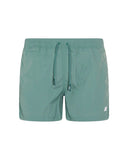 K-WAY men's K8136LW HAZEL BEACH Green swimsuit pockets regular fit elasticated waist logo