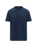T-shirt K-WAY uomo K81489W ODOM JERSEY MICRO LETTERING SLIM Blu cotone girocollo slim