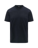 T-shirt K-WAY uomo K81489W ODOM JERSEY MICRO LETTERING SLIM Blu jersey otone girocollo costine