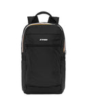Zaino K-WAY unisex K8148CW MID LAON Nero idroreppellente spallacci tasca logo