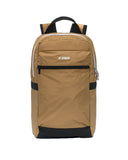 Zaino K-WAY unisex K8148CW MID LAON Marrone idroreppellente spallacci tasca logo