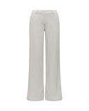 K-WAY women's trousers K8148GW JALLE SL SPACER Beige elasticated crease-resistant zip wide leg
