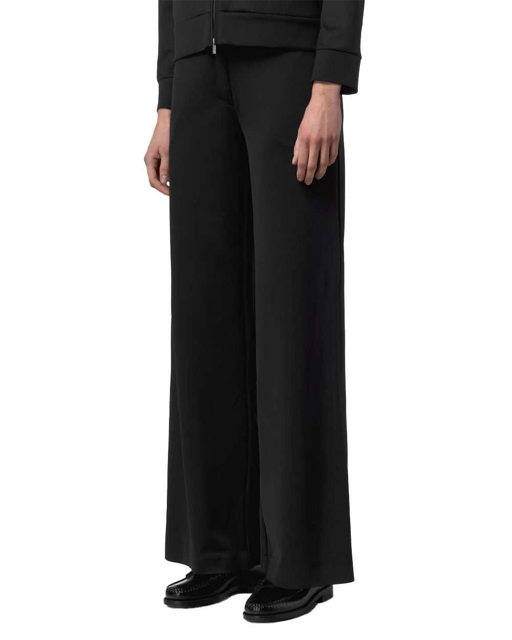 K-WAY Pantalone K-WAY donna K8148GW JALLE SL SPACER Nero elasticizzato antipiega zip gamba ampia K8148GW USY 