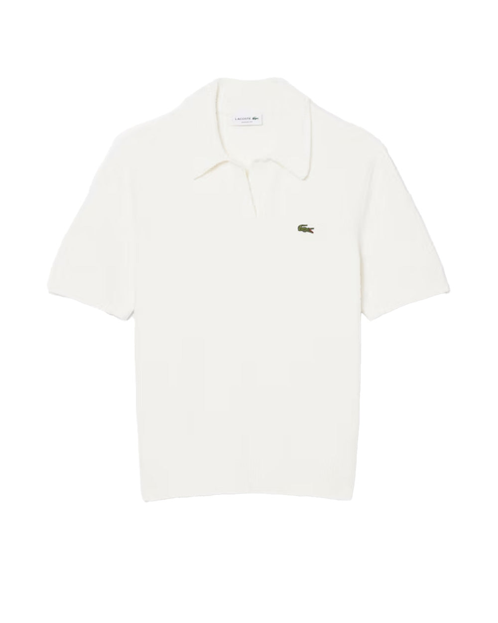 LACOSTE Polo LACOSTE uomo AH0618 Bianco cotone classic fit finitura a coste AH0618 70V 
