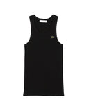 Top LACOSTE donna TF5388 Nero cotone aderente slim fit
