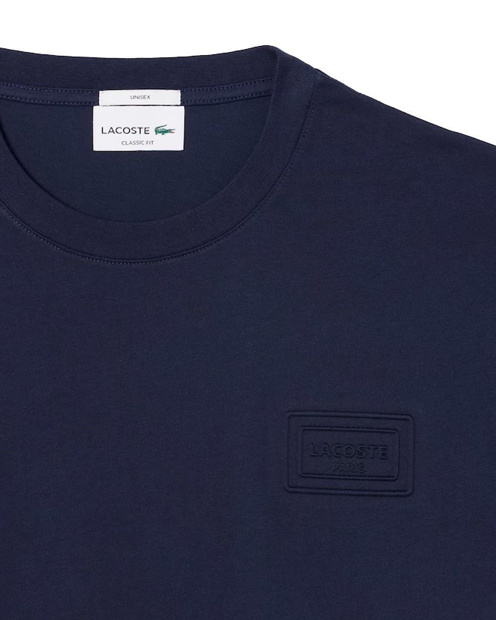 LACOSTE T-shirt LACOSTE uomo TH0753 Blu classic fit cotone collo a coste coccodrillo TH0753 166 