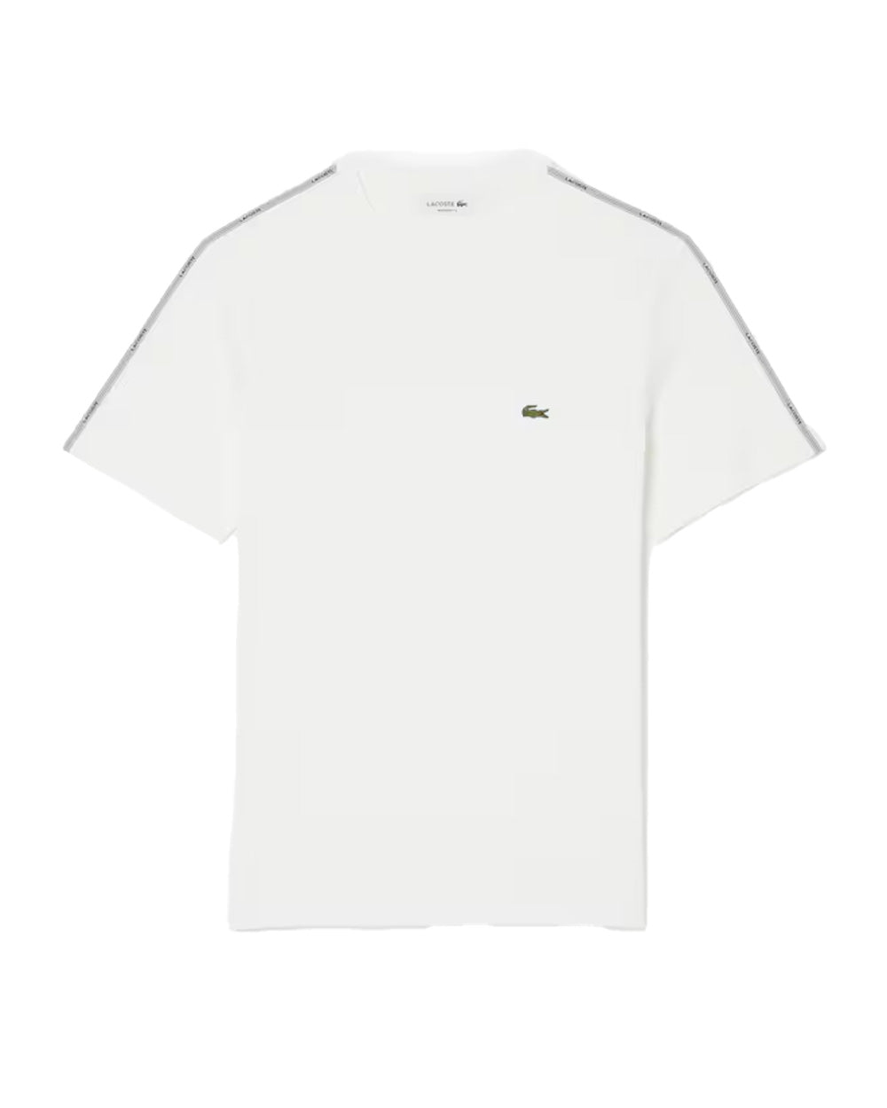 LACOSTE T-shirt LACOSTE uomo TH0888 Bianca cotone pesante taglio dritto regular coccodrillo<BR/> TH0888 70V 