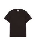 T-shirt LACOSTE uomo TH1979 Marrone crepe cotone classic fit collo a coste