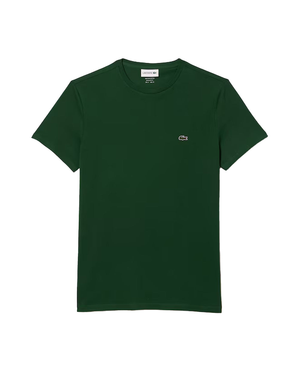 LACOSTE T-shirt LACOSTE uomo TH6709 Verde pregiato cotone taglio dritto regular coccodrillo TH6709 132 