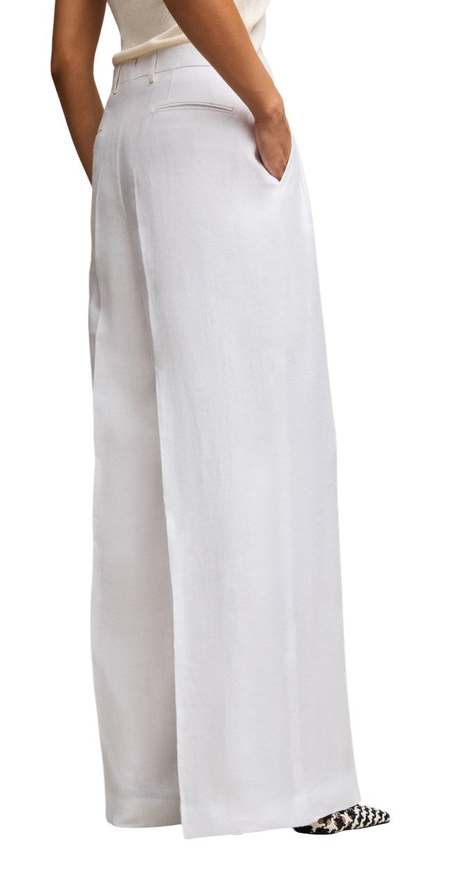 L.B.M. 1911 Pantalone L.B.M. 1911 donna 811264164 1 Elisa in lino Bianco <BR/> 811264164 1 