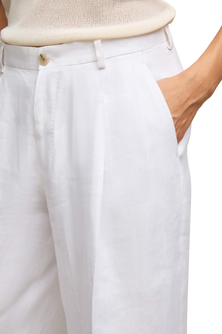 L.B.M. 1911 Pantalone L.B.M. 1911 donna 811264164 1 Elisa in lino Bianco <BR/> 811264164 1 