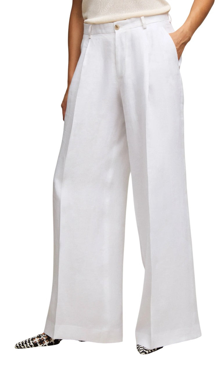 L.B.M. 1911 Pantalone L.B.M. 1911 donna 811264164 1 Elisa in lino Bianco <BR/> 811264164 1 