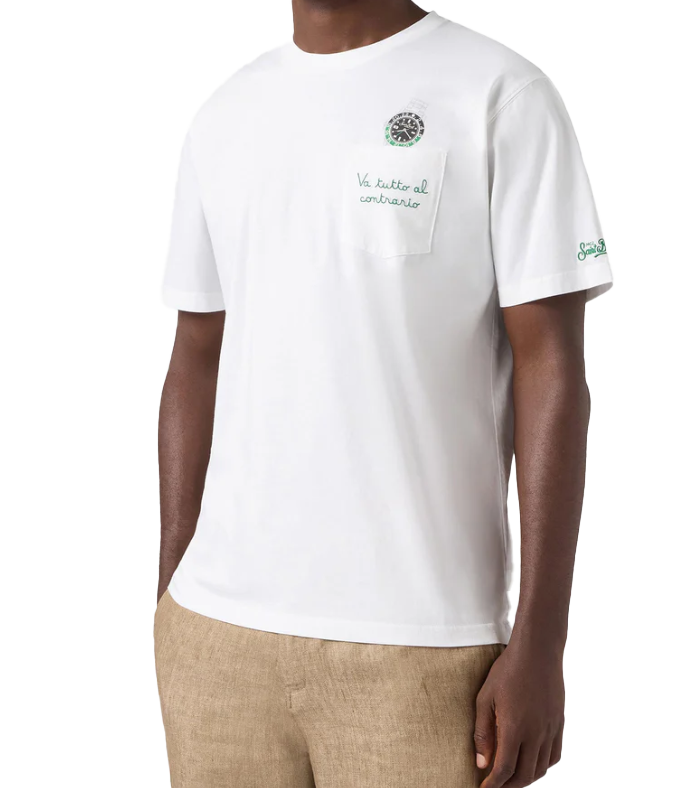 MC2 SAINT BARTH T-shirt Mc Saint Barth uomo AUS000100129L01N watch contrario bianca AUS000100129L 01N 