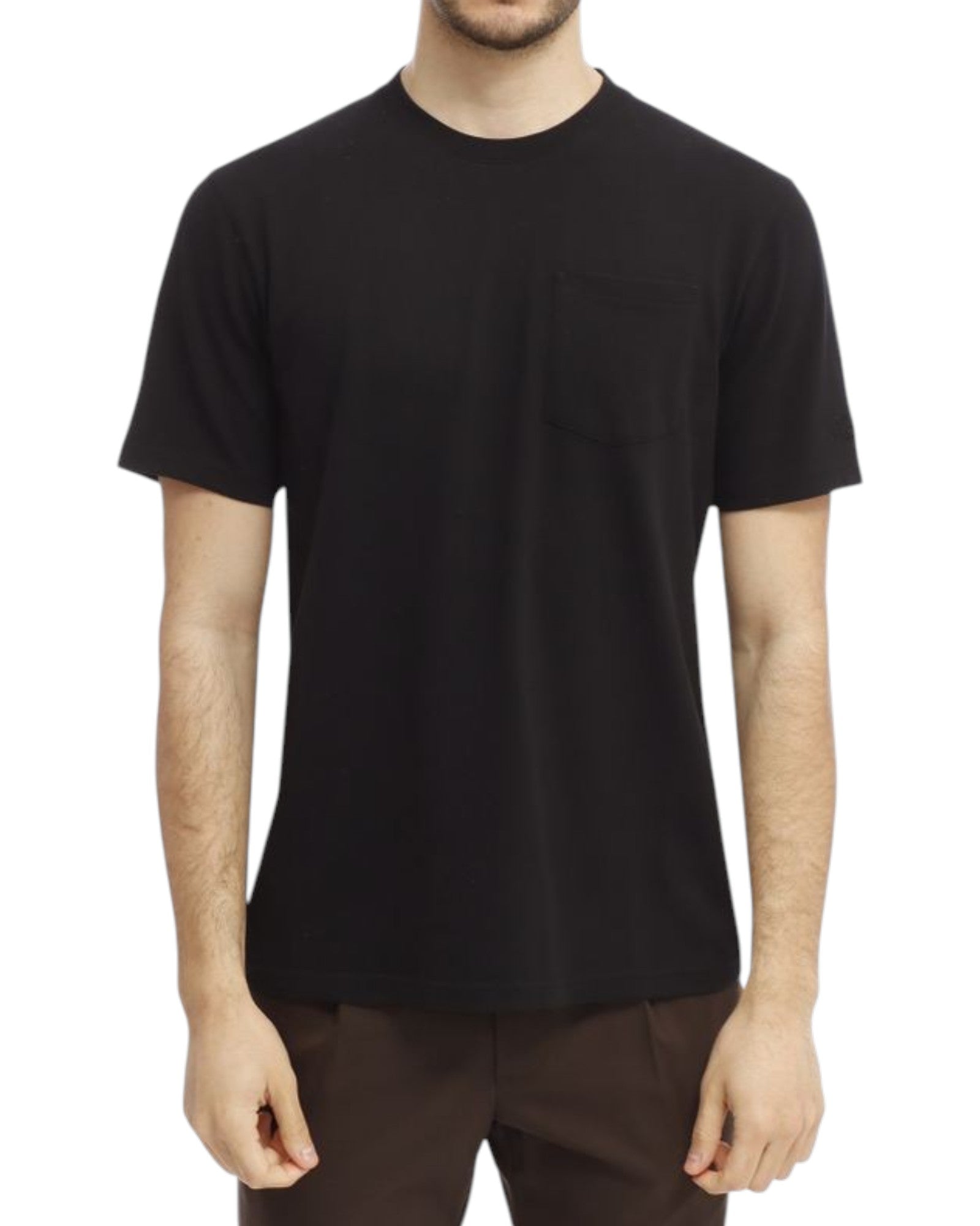 MC2 SAINT BARTH T-shirt MC2 SAINT BARTH donna BKW0001 01131L 00 Bakewell con taschino in piquet Nero<BR/> BKW000101131L 00 