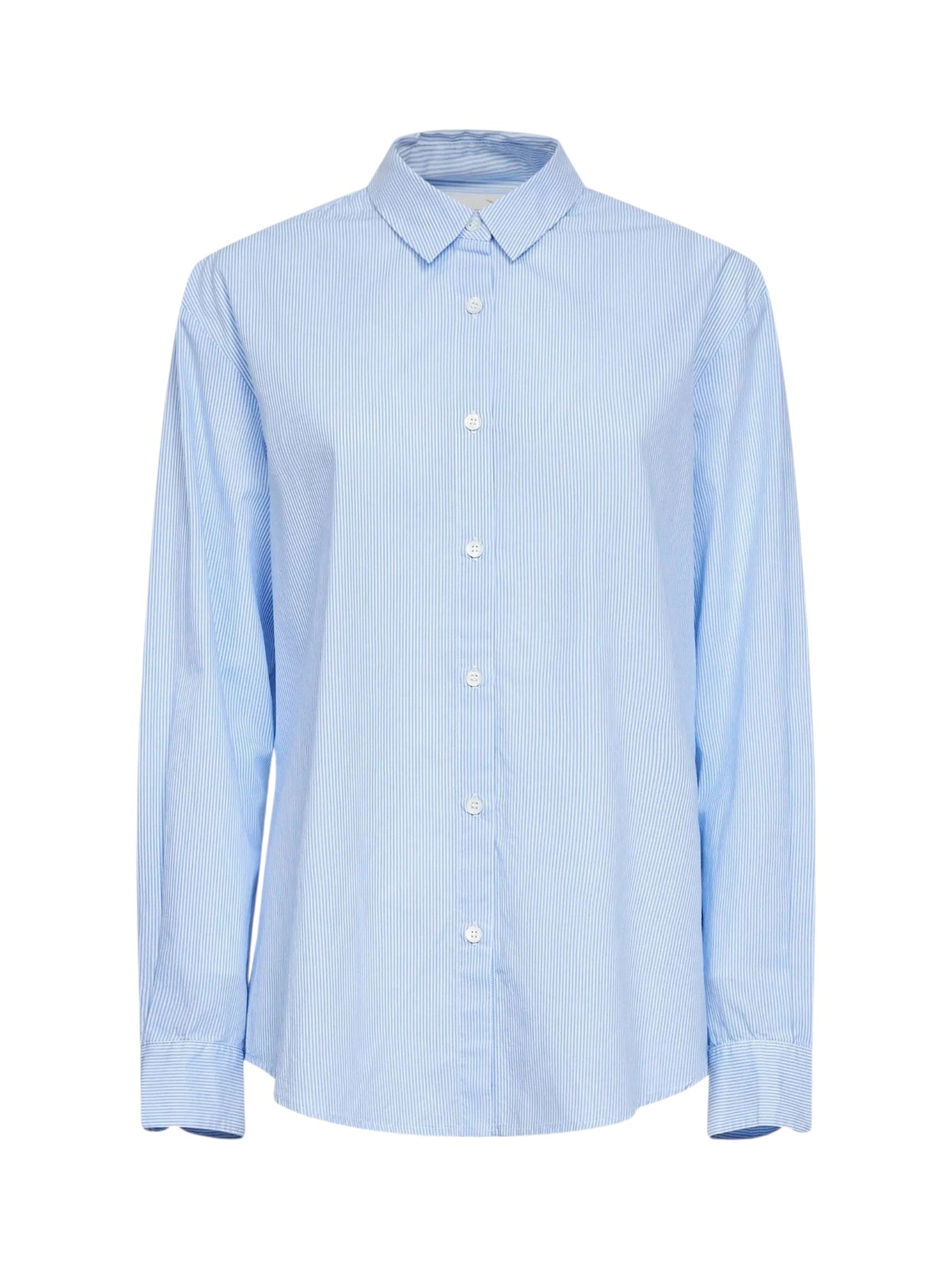 MC2 SAINT BARTH Camicia MC2 SAINT BARTH donna BRIG005 01859L 31 Brigitte Embry Cotton Stripes Micro a righe Celeste Bianco<BR/> BRIG00501859L 31 