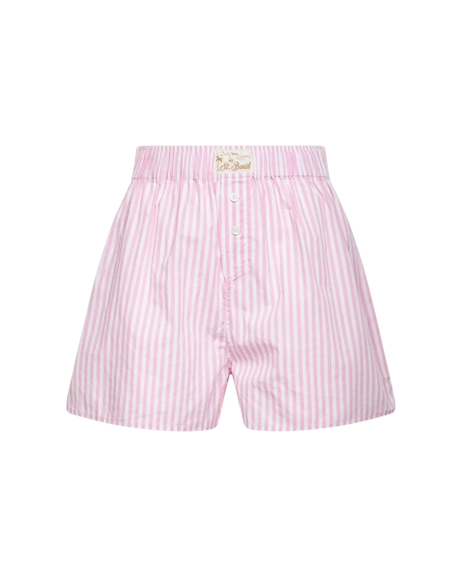 MC2 SAINT BARTH Bermuda MC2 SAINT BARTH donna BXY002 00723L 21 Boxy Cotton Stripe a righe vita stretch Rosa<BR/> BXY00200723L 21 