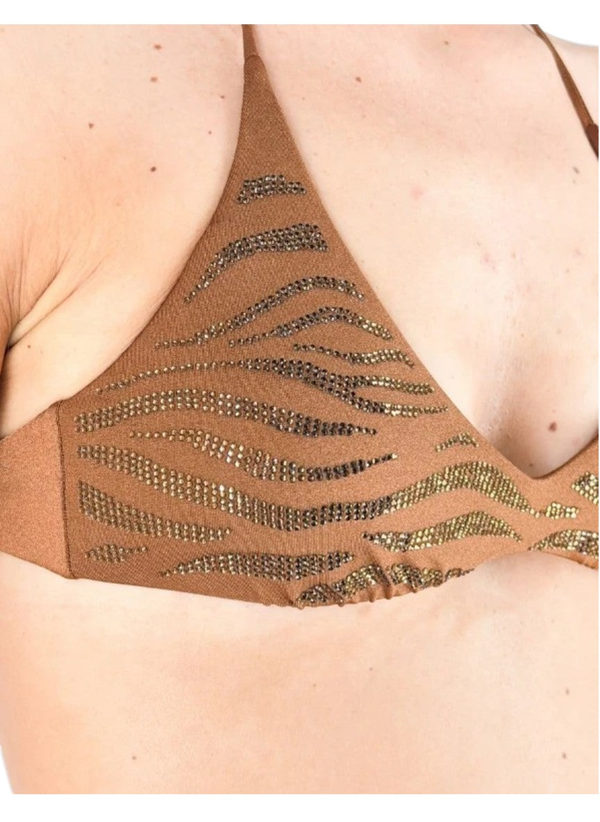 MC2 SAINT BARTH Bikini top MC2 SAINT BARTH donna HES0001 08605L18 Marrone zebrato HES000108605L 18 