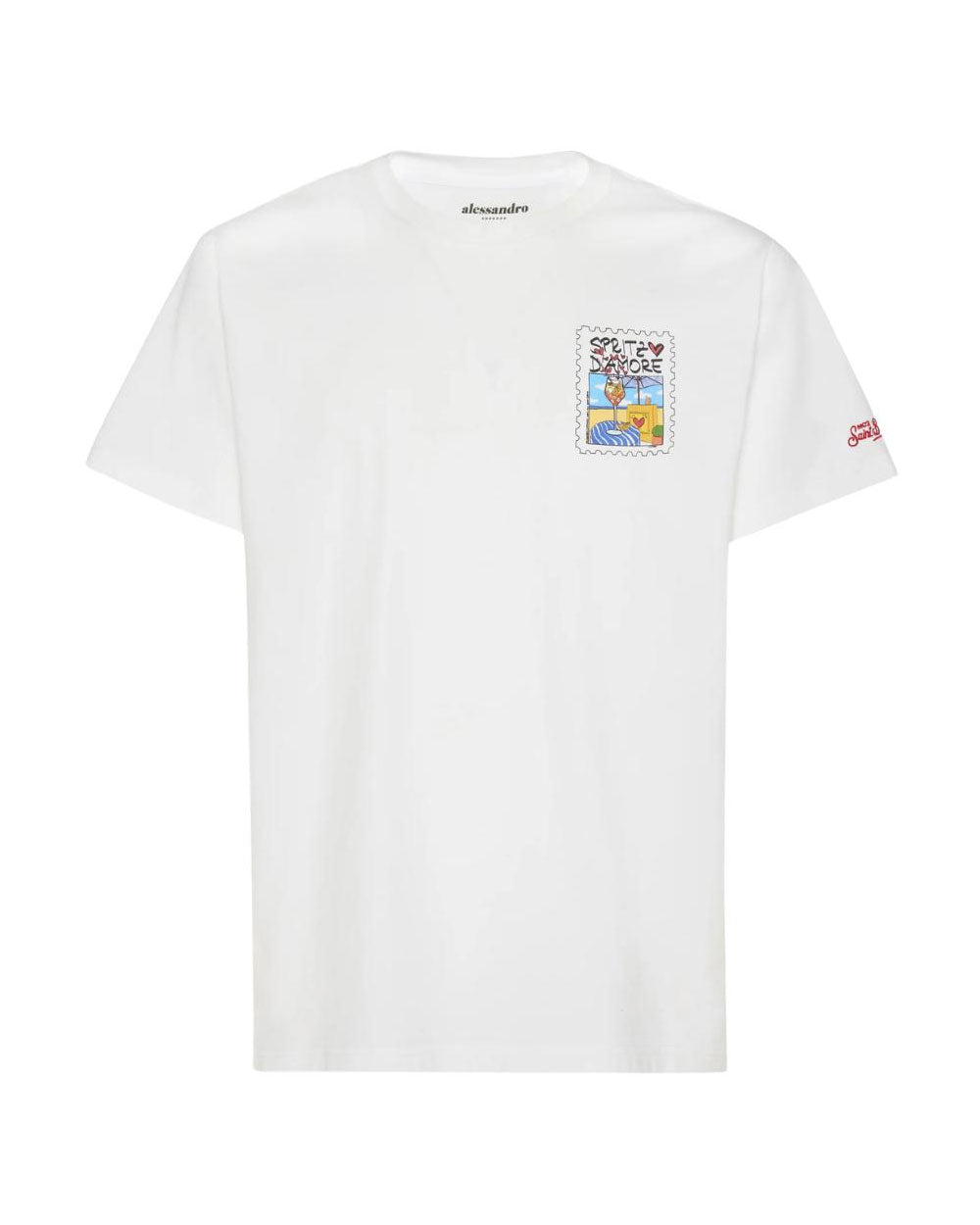 MC2 SAINT BARTH T-shirt Mc2 Saint Barth uomo Portland Spritz d'amore bianca <BR/> PRL000204507L 01N 