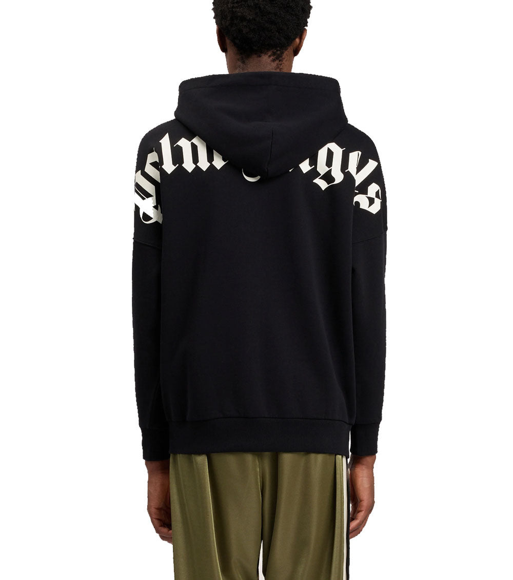 PALM ANGELS Felpa Palm Angels uomo PMBB036S26FLE001 nera logo classico cappuccio<BR/> PMBB036S26FLE001 1003 