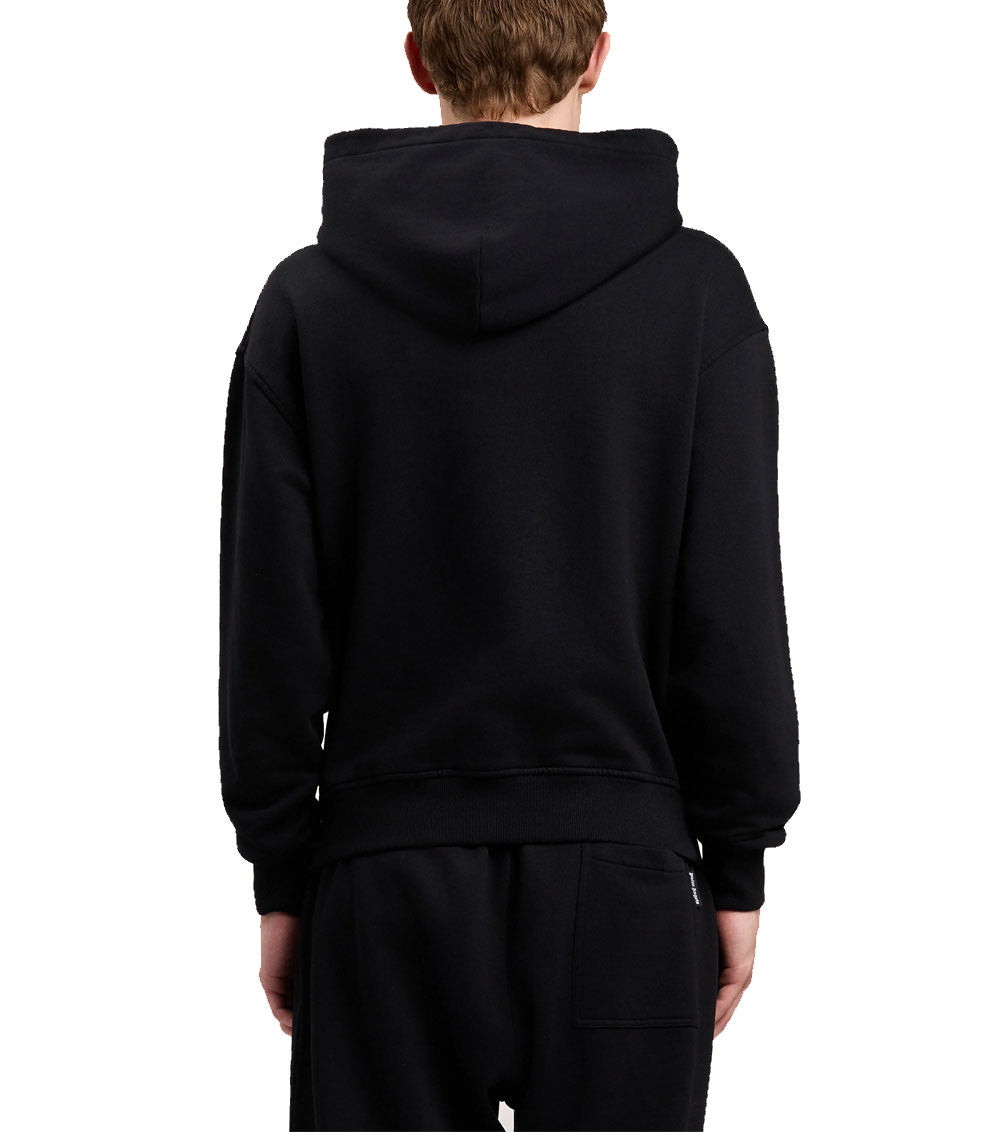 PALM ANGELS Felpa Palm Angels uomo PMBB17DS26FLE007 nera logo sul collo cappuccio<BR/> PMBB17DS26FLE007 1025 