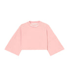 T-shirt Palm Angels donna PWAA054S26JER002 rosa crop logo