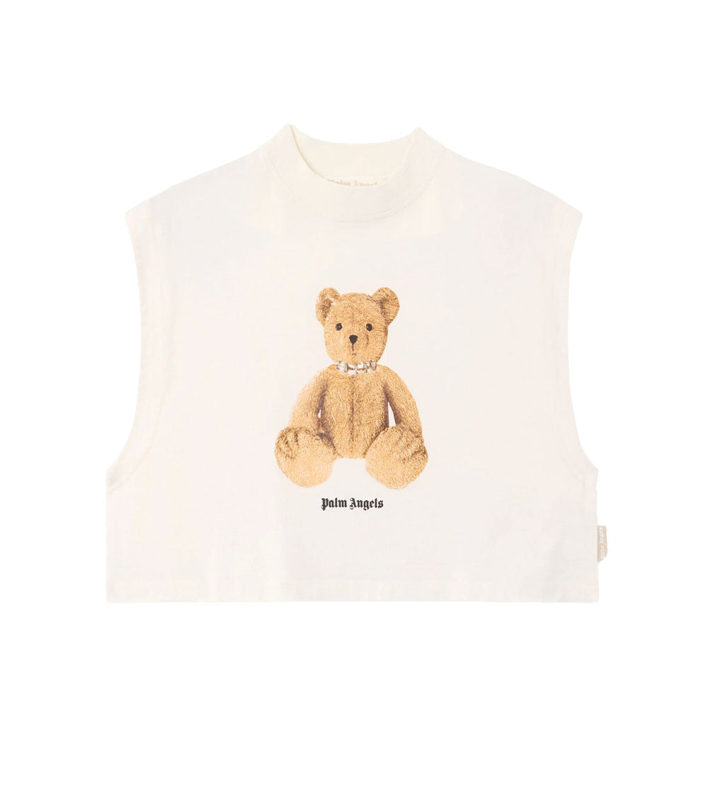 PALM ANGELS Top Palm Angels donna PWAC022S26JER002 panna bear boxy PWAC022S26JER002 0360 
