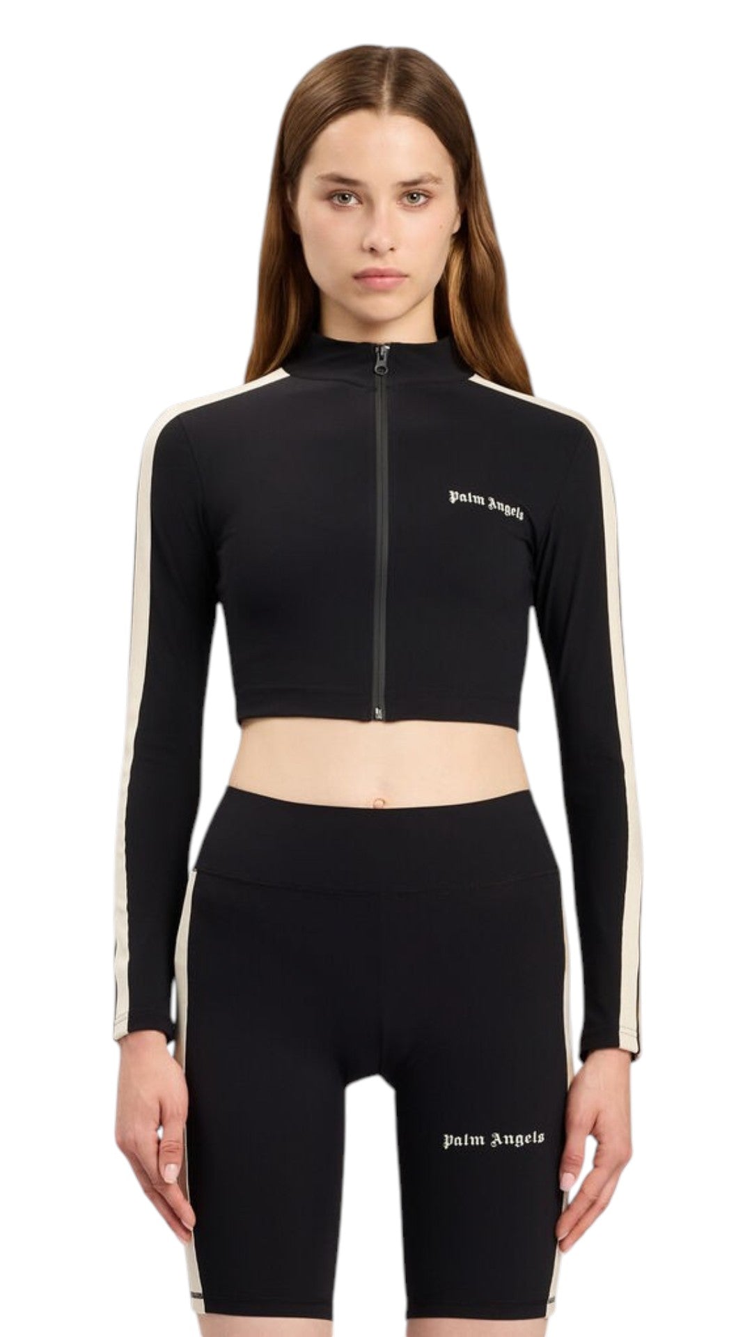 PALM ANGELS Giacca Palm Angels donna PWVB001S26FAB0011 003 Classic Logo Training Jacket Nero<BR/> PWVB001S26FAB001 1003 