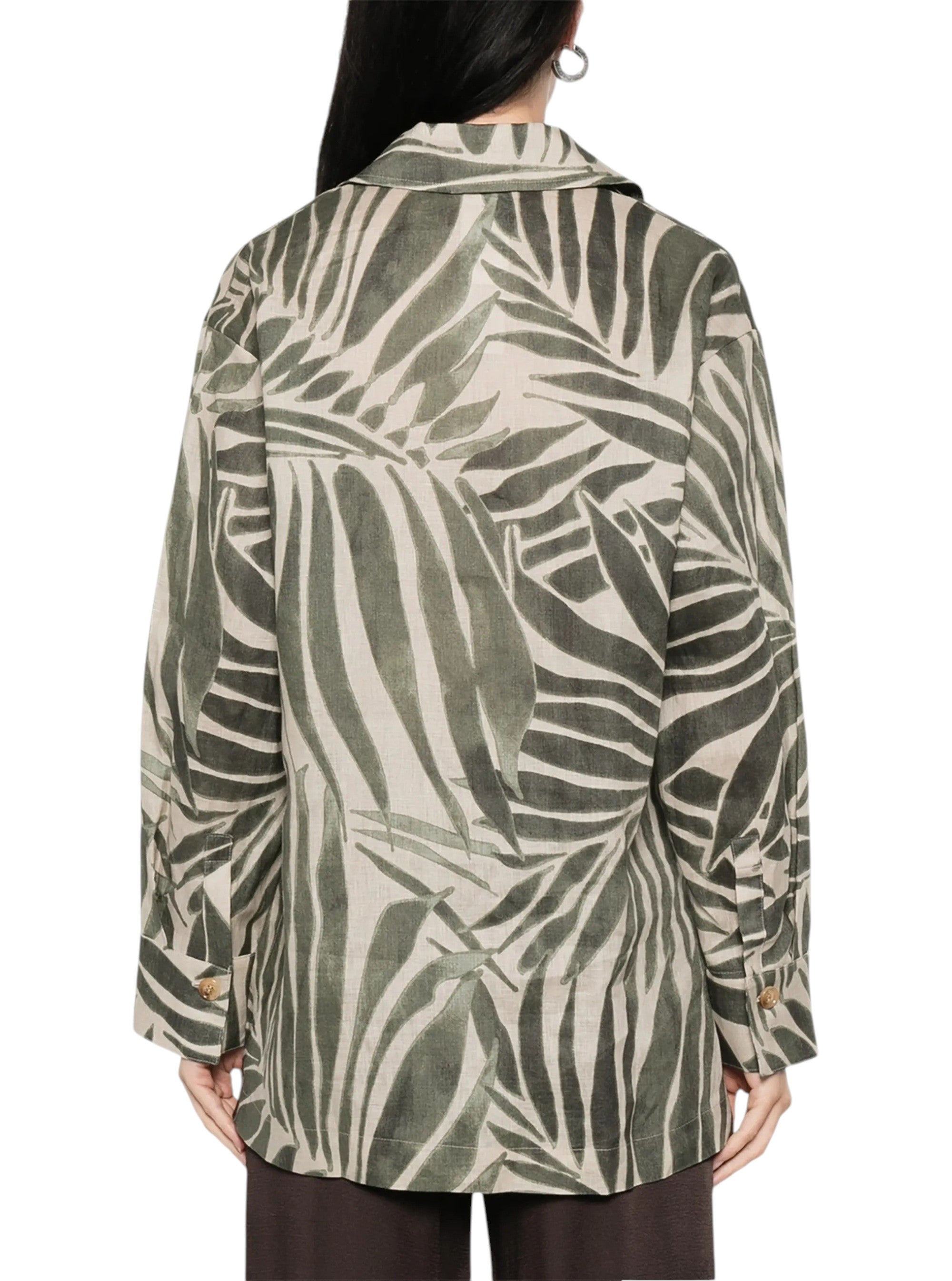 PENNYBLACK Camicia Pennyblack donna 2611111283200 009 Fico fantasia foglie Verde <BR/> 2611111283200 009 