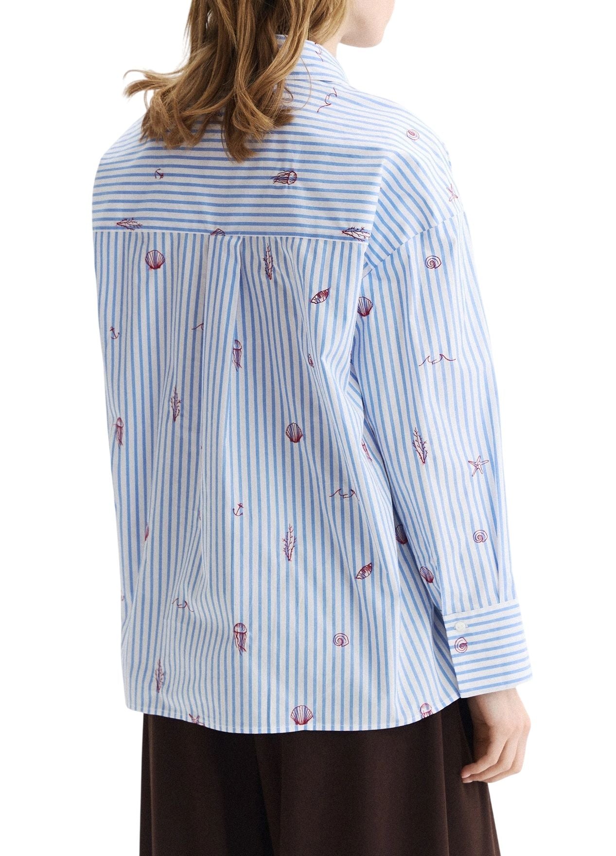 PENNYBLACK Camicia Pennyblack donna 2611111313200 011 Ricetta fantasia marina Celeste<BR/> 2611111313200 011 