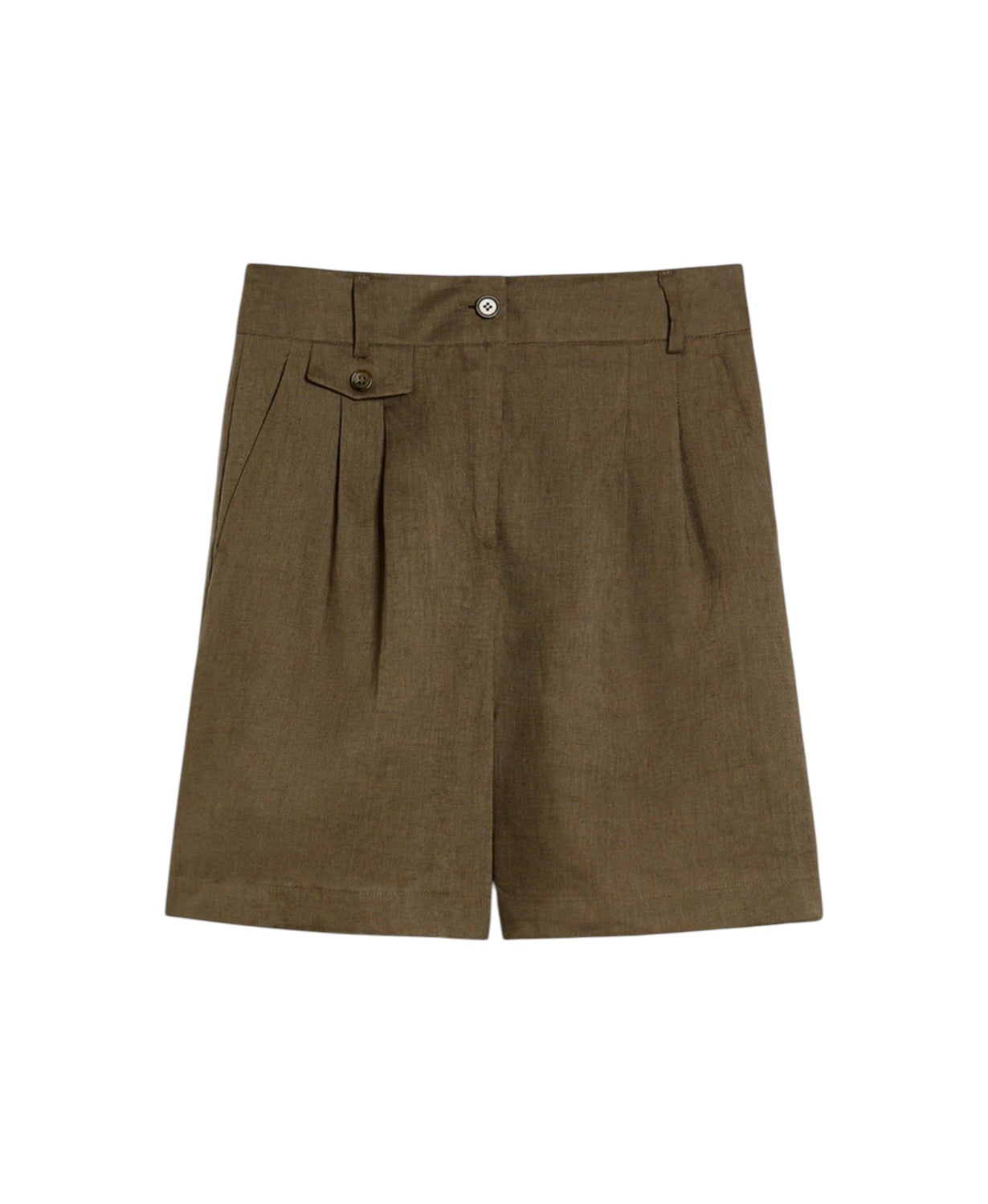 PENNYBLACK Bermuda Pennyblack donna 2611141023200 004 Addobbo in puro lino Kaki<BR/> 2611141023200 004 