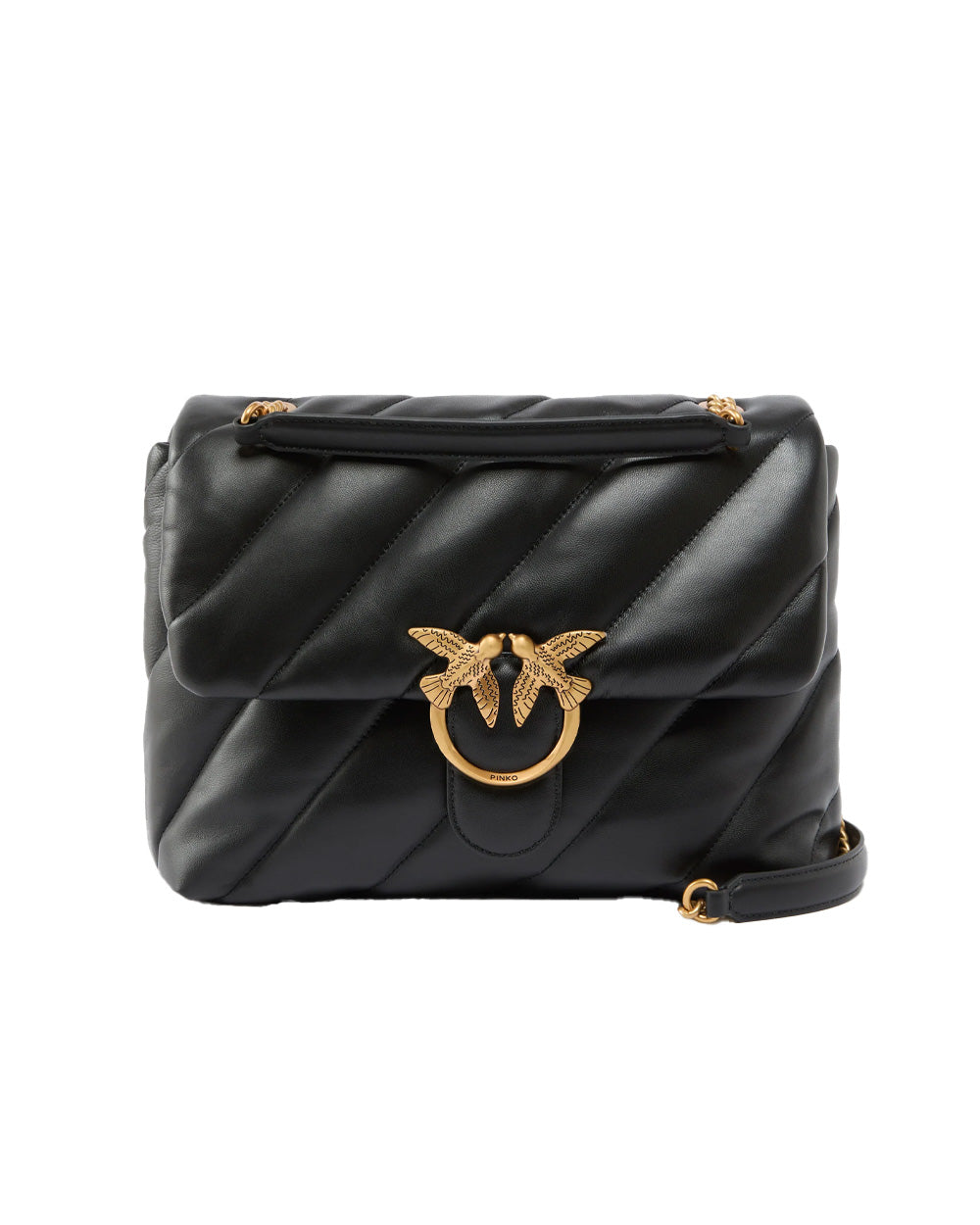 PINKO Borsa PINKO donna BIG LOVE BAG PUFF 100037A0F2 Nera pelle trapuntatura microfibra scamosciata 100037A0F2 Z99Q 