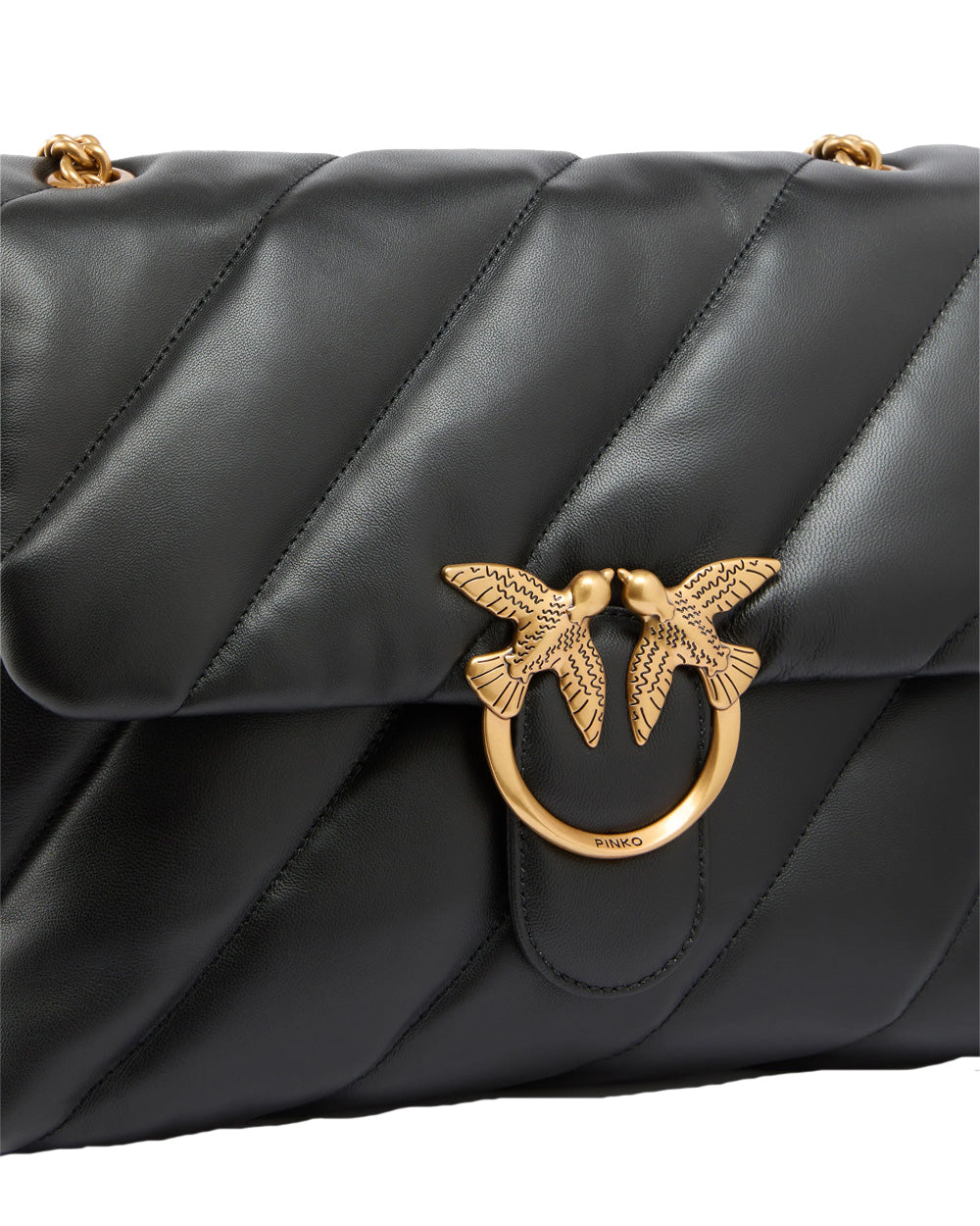 PINKO Borsa PINKO donna BIG LOVE BAG PUFF 100037A0F2 Nera pelle trapuntatura microfibra scamosciata 100037A0F2 Z99Q 