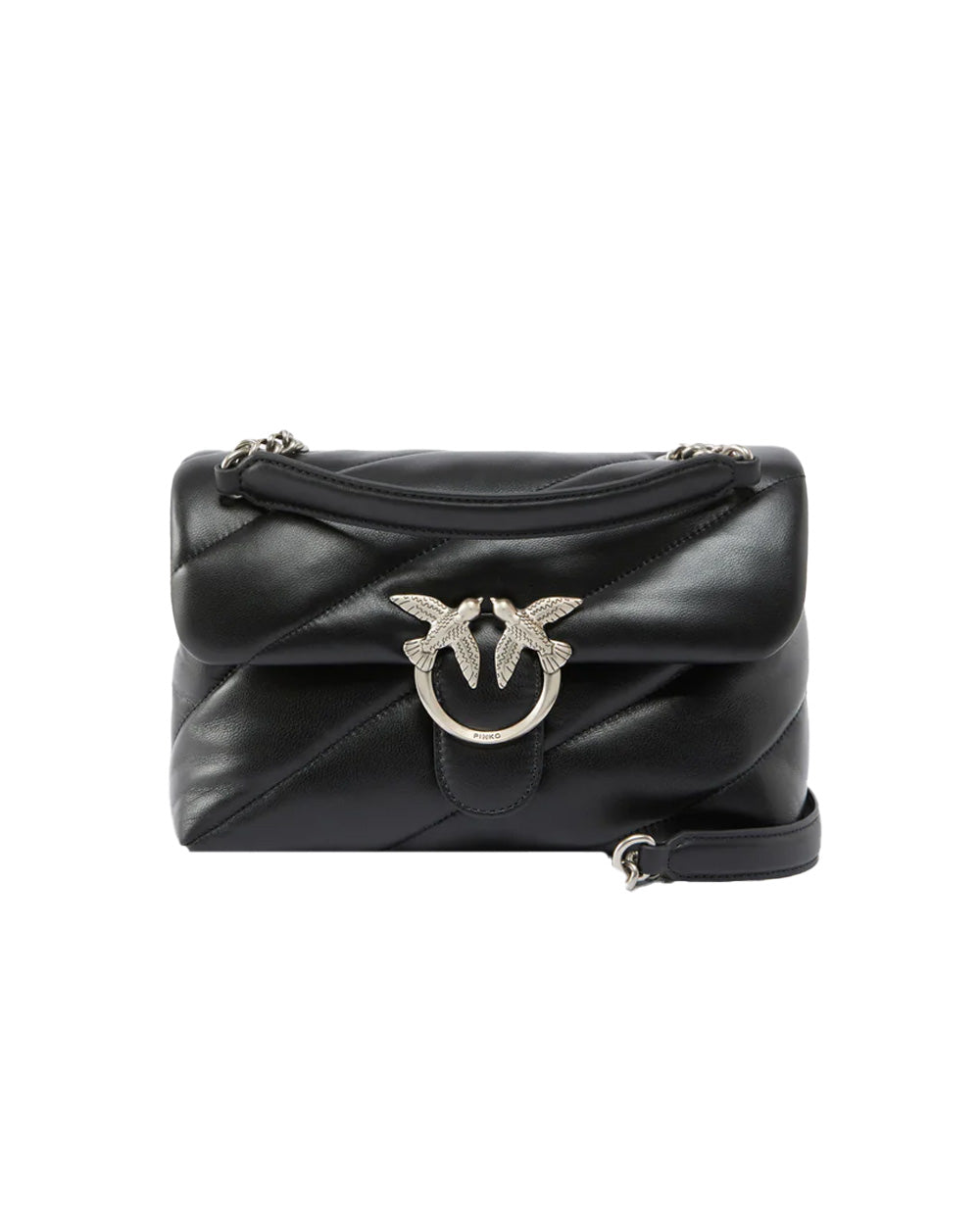 PINKO Borsa PINKO donna CLASSIC LOVE BAG PUFF 100038A0F2 Nera nappa pelle trapuntatura tracolla argento 100038A0F2 Z99O 